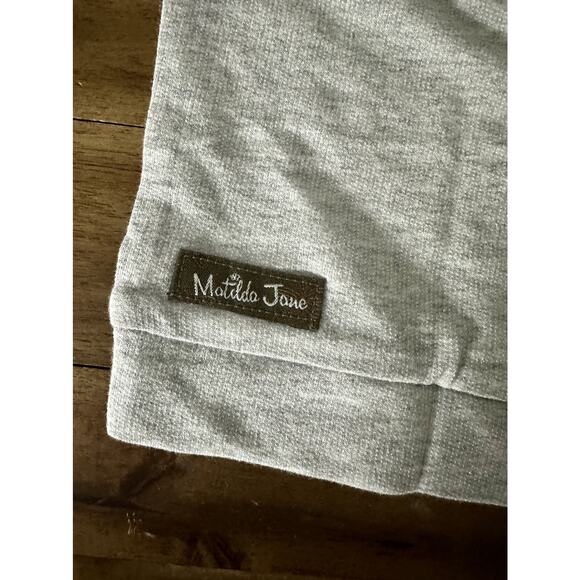 NWT Matilda Jane Just Imagine Glittery French Gray Knit Terry Fair Isle Top 6 - Picture 8 of 9